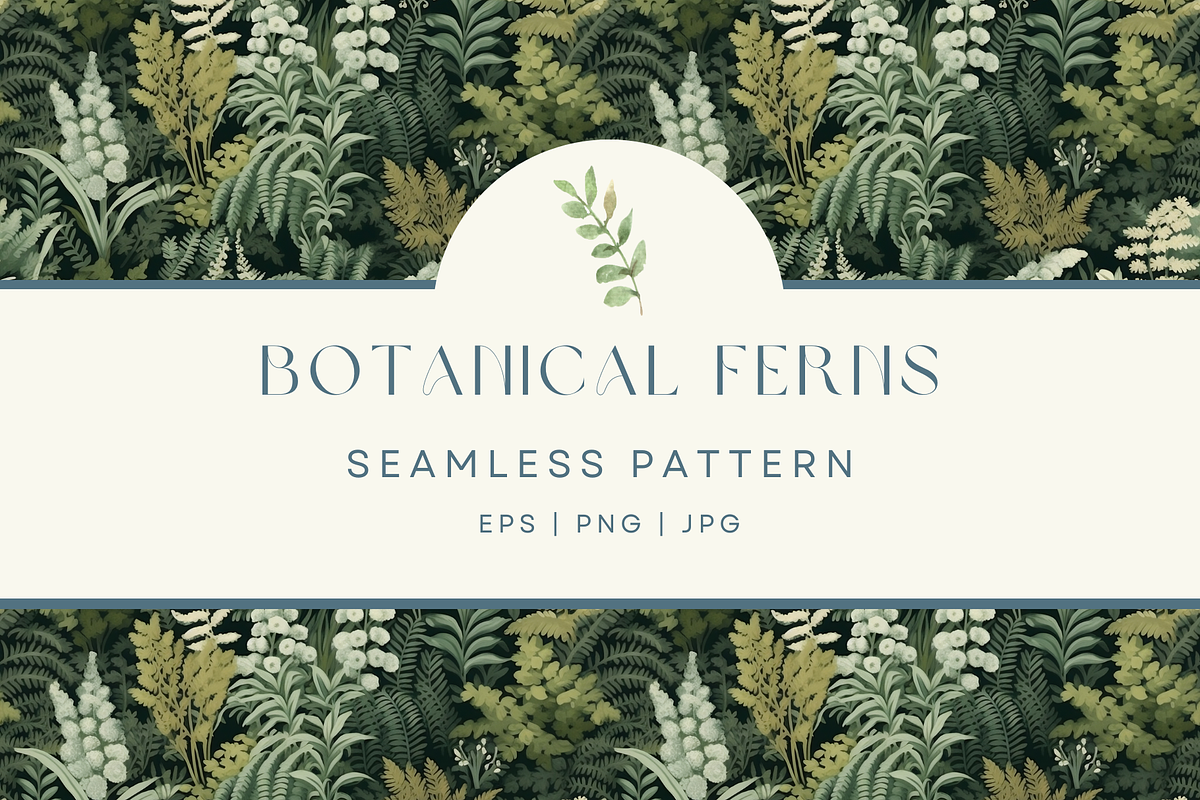 Botanical Ferns Seamless Pattern, a Pattern Graphic by Pattern Pulse (Photo 1 of 6)