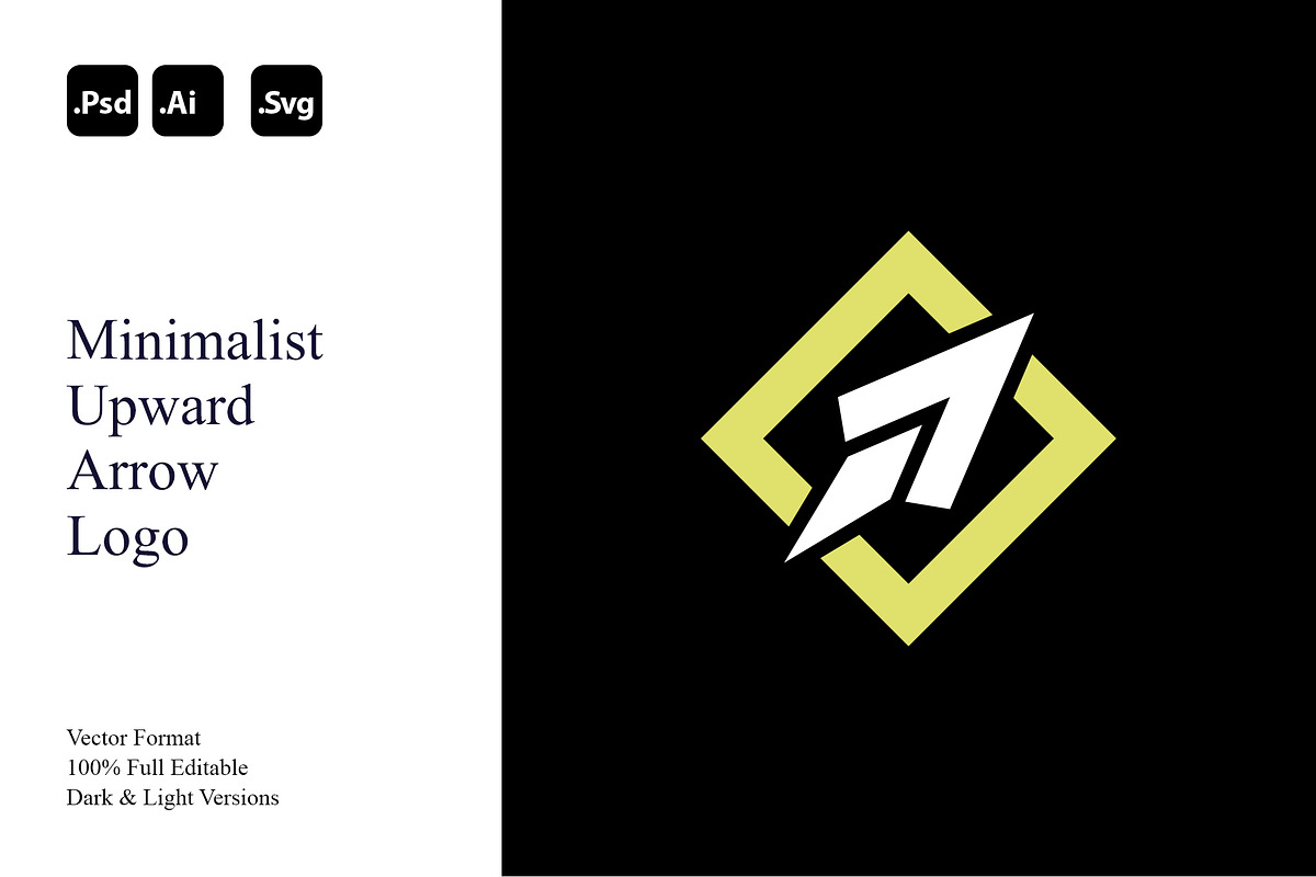 Minimalist Upward Arrow Logo, a Branding & Logo Template by Luxury Logos (Photo 1 of 4)