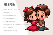 Cute cartoon couples in love., a Person Illustration by KENO Mascots (Thumbnail 8 of 8)