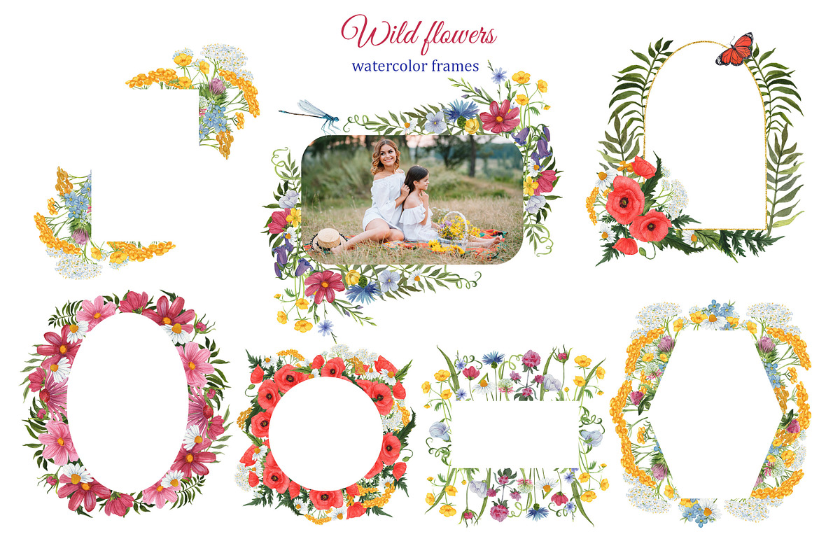 Summer Watercolor Wild Flowers, a Seasonal Illustration by s.yanyeva (Photo 10 of 11)