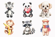 Watercolor Plush Animals Clipart, a Seasonal Illustration by Design Market (Thumbnail 4 of 4)