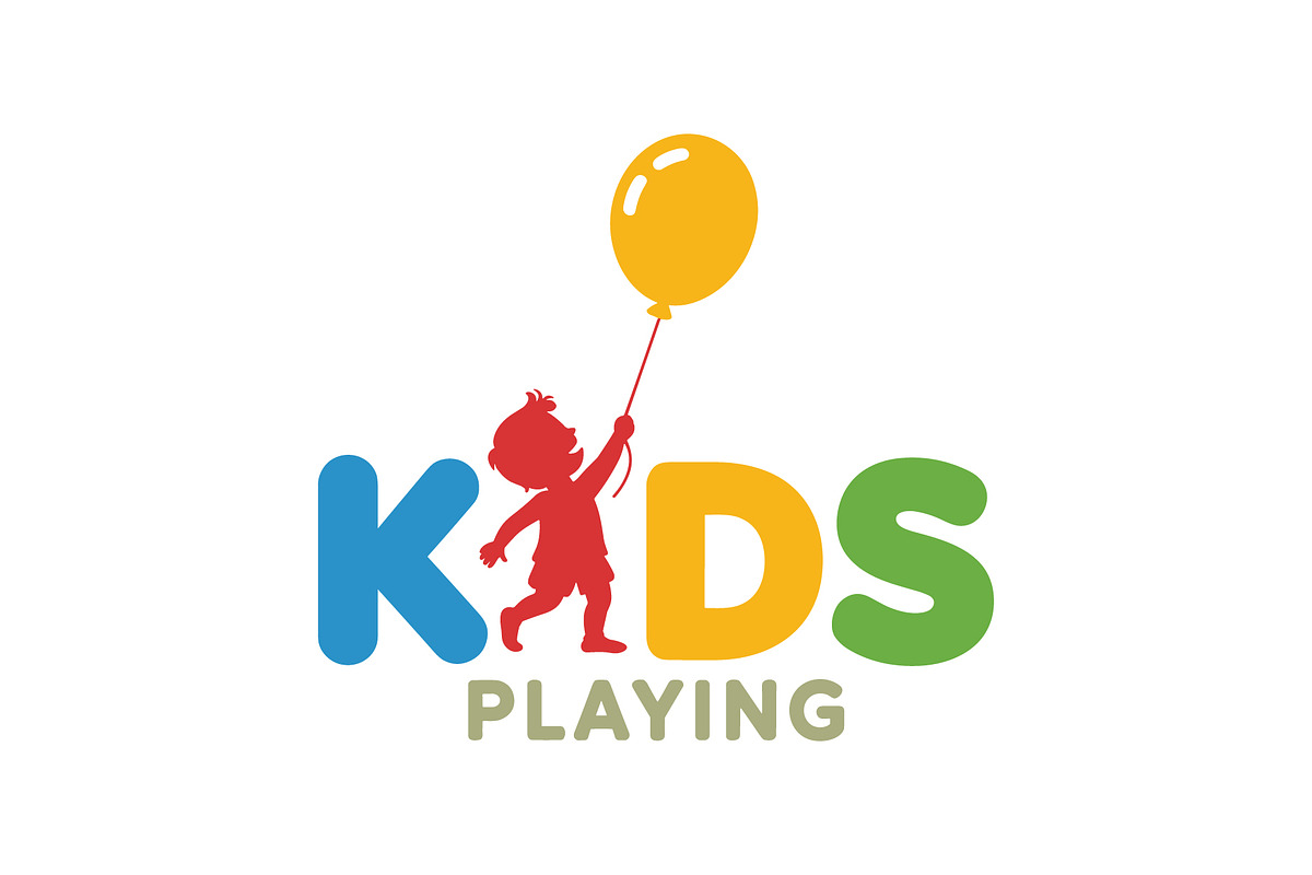 Kids Playing Logo | Childcare & Toys preview 2
