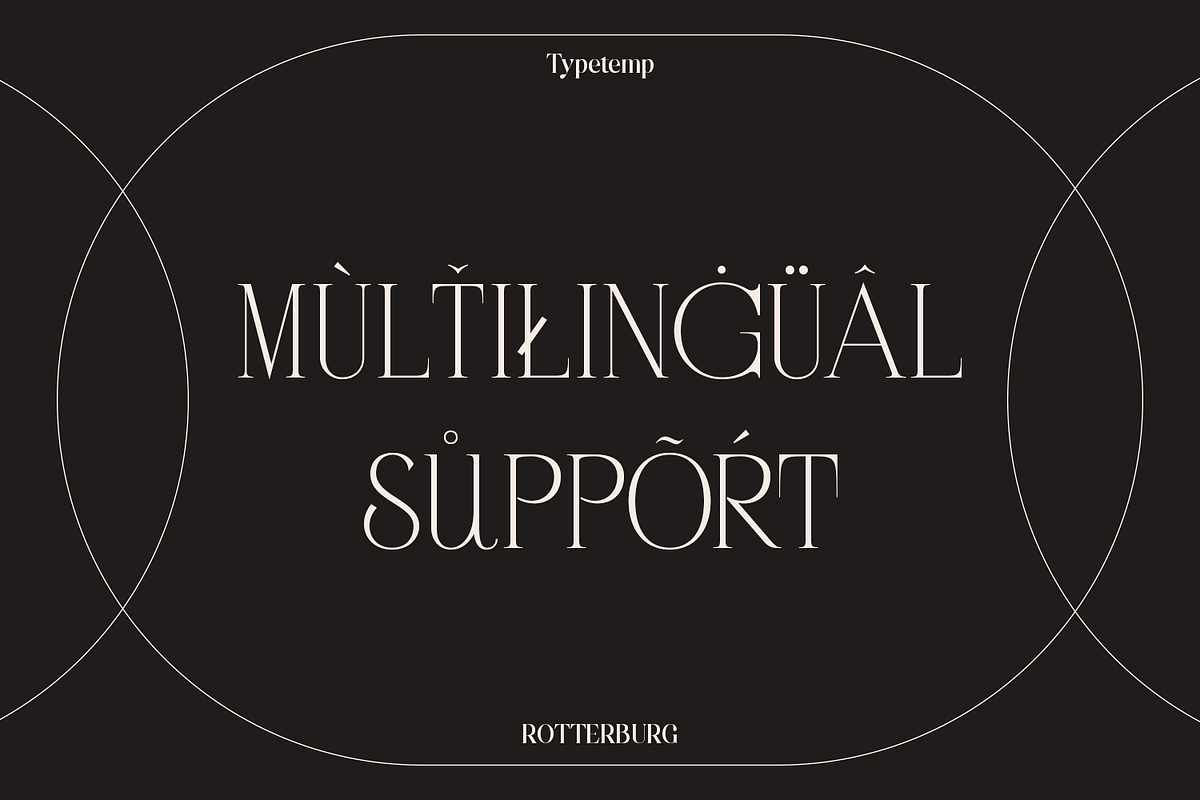 Rotterburg Stylish Display Font, a Serif Font by Typetemp Studio (Photo 17 of 20)