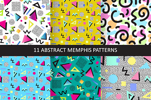 11 Abstract Memphis Patterns