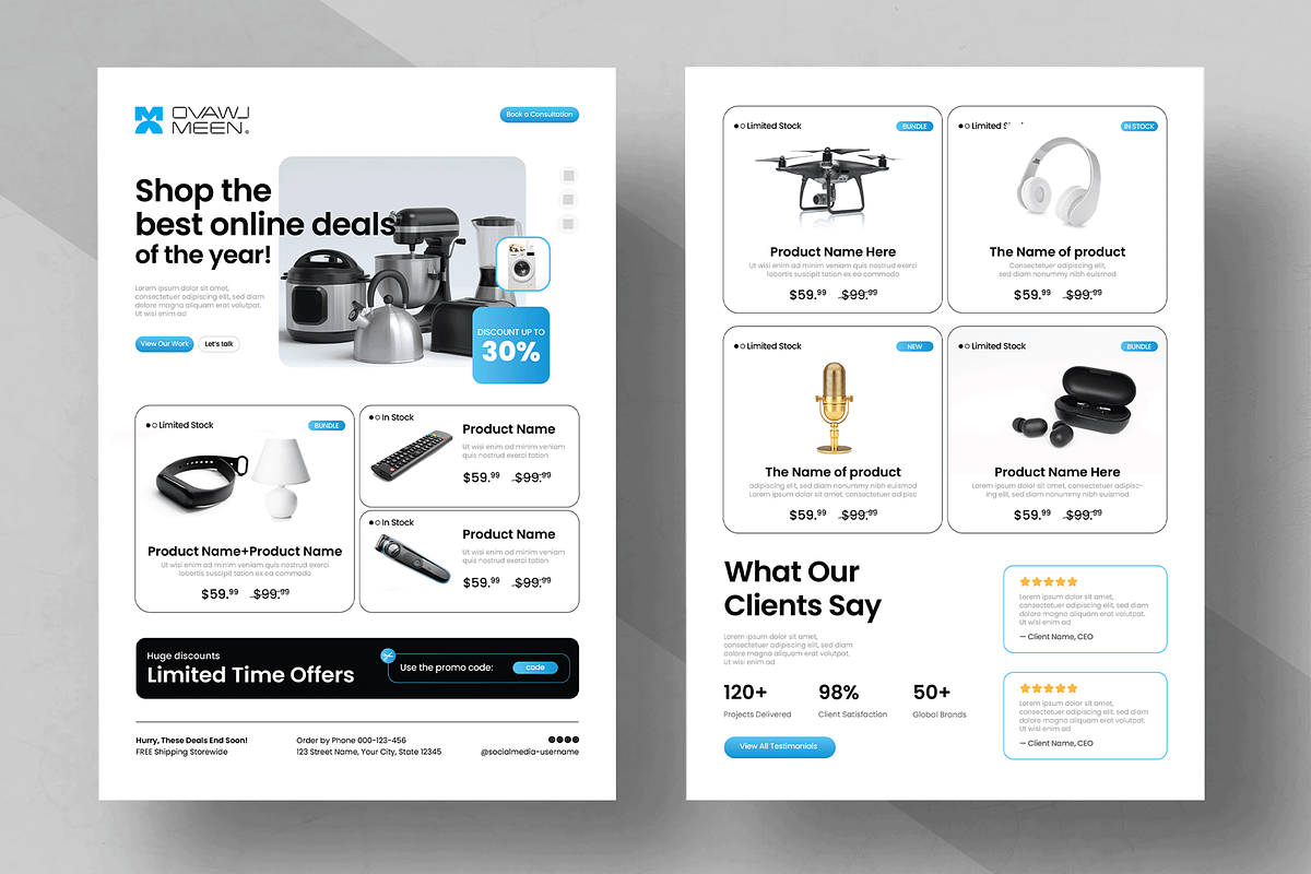 Modern Ecommerce Product Catalog, a Flyer Template by MightyDesign (Photo 1 of 8)