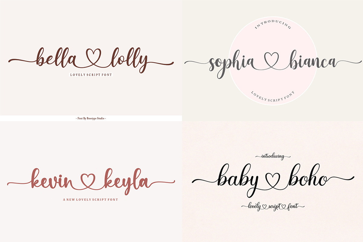 The Big - Font Bundle, a Script Font by Bosstype Studio (Photo 3 of 15)