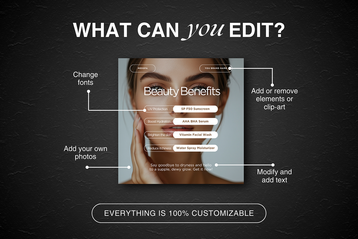 Medspa Social Media Templates, a Social Media Template by DesignsbyMariaStudio (Photo 5 of 10)