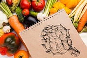 Vegetables. Sketches and patterns, an Object Graphic by Canatic (Thumbnail 5 of 8)