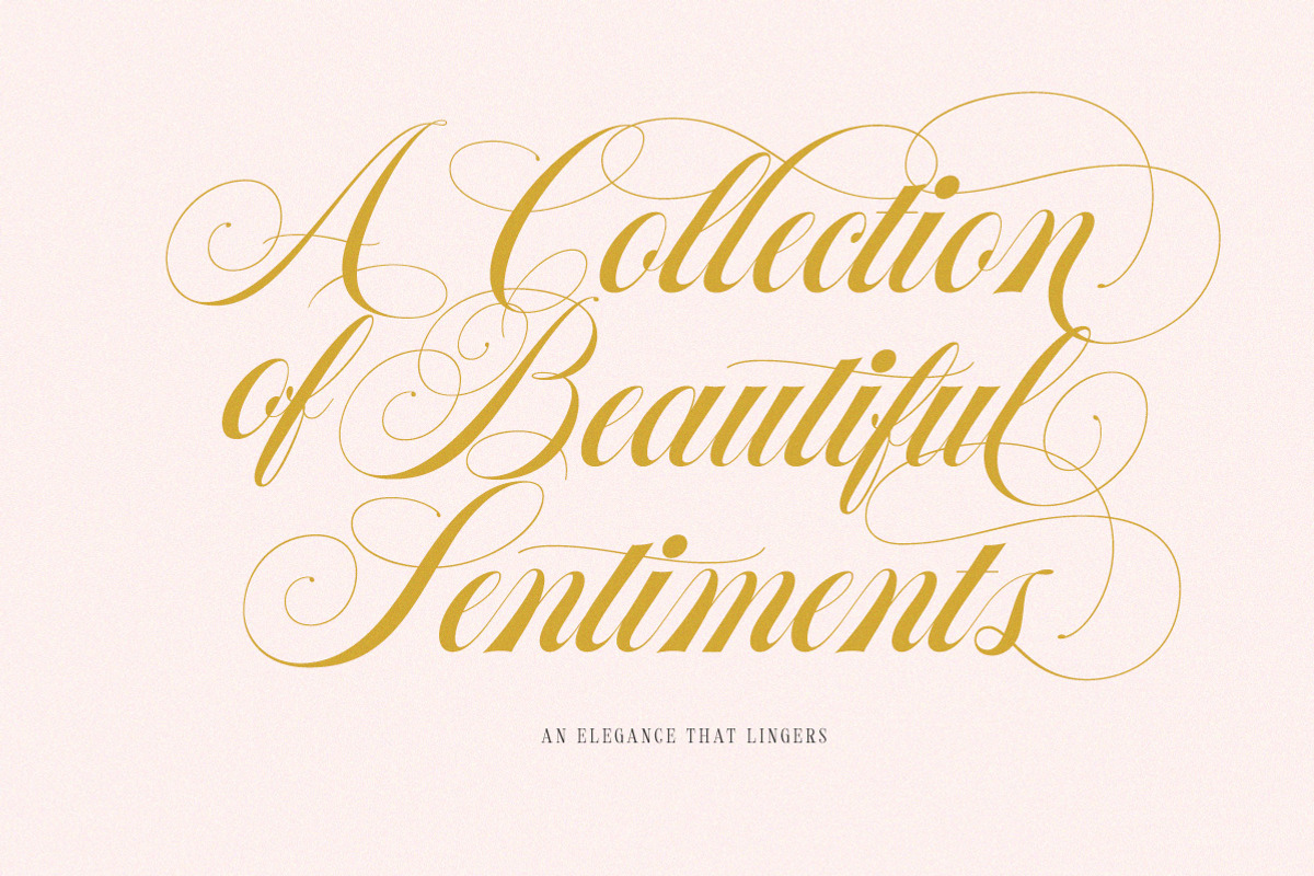 Roselvine Greetings Romantic Script, a Script Font by Letterhend Studio (Photo 2 of 10)