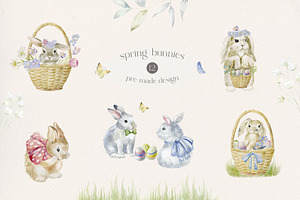 Spring Bunnies. Easter Time.