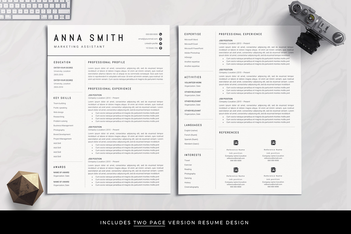 Resume Template / CV, a Resume Template by TheResumeCoach (Photo 2 of 5)