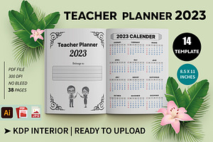 Editable Teacher Planner 2023 KDP