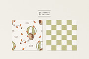 Hedgehog and air balloon, a Pattern Graphic by Olena Kuznietsova (Thumbnail 2 of 10)
