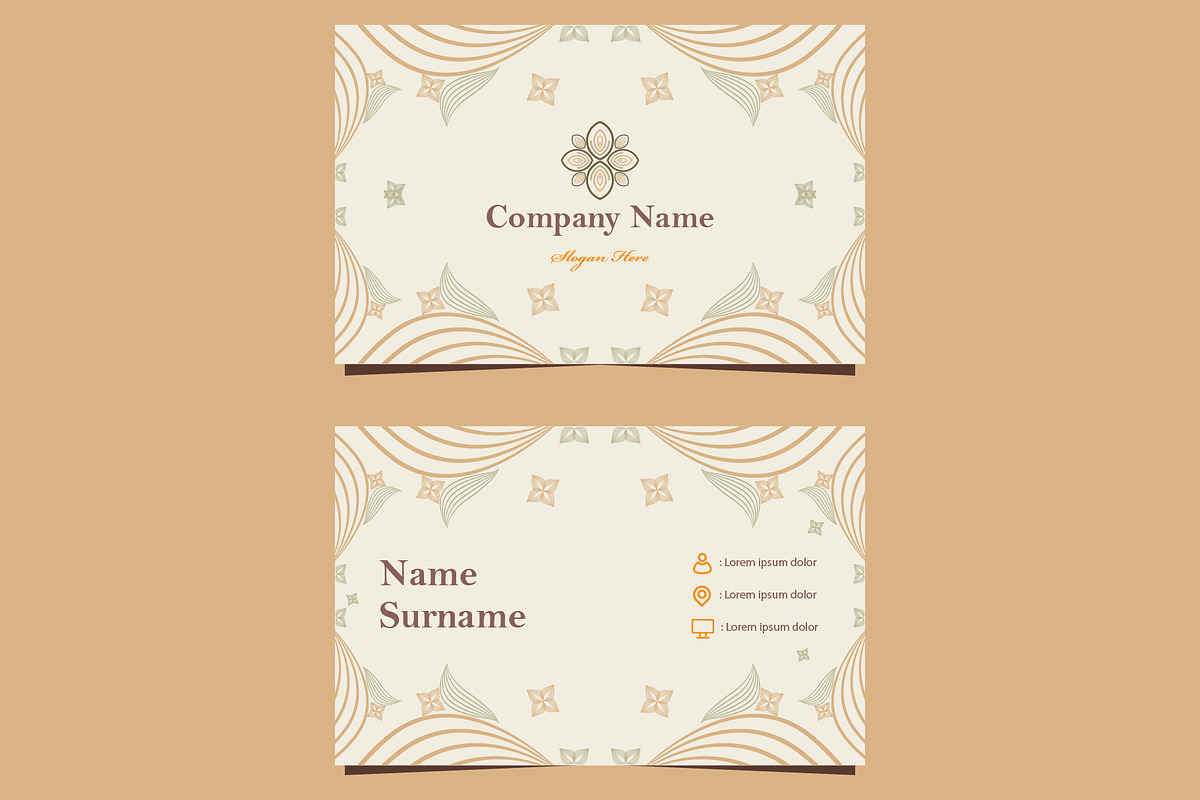 Natural Floral Business card, a Marketing Template by sekitarief (Photo 1 of 3)