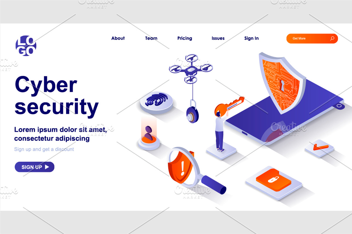 Isometric Landing Page Template, a Templates & Theme by alexdndz (Photo 11 of 31)