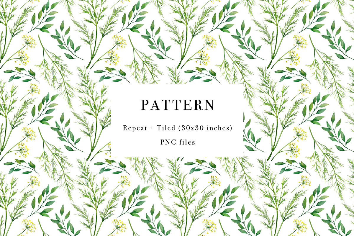 Sale- Herbal Greens Design Set, an Illustration by Art by Lin (Photo 5 of 8)