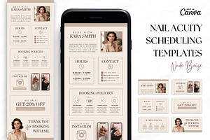 Nail Tech Acuity Scheduling • Canva, a Websites & App Template by OniriqveDesigns