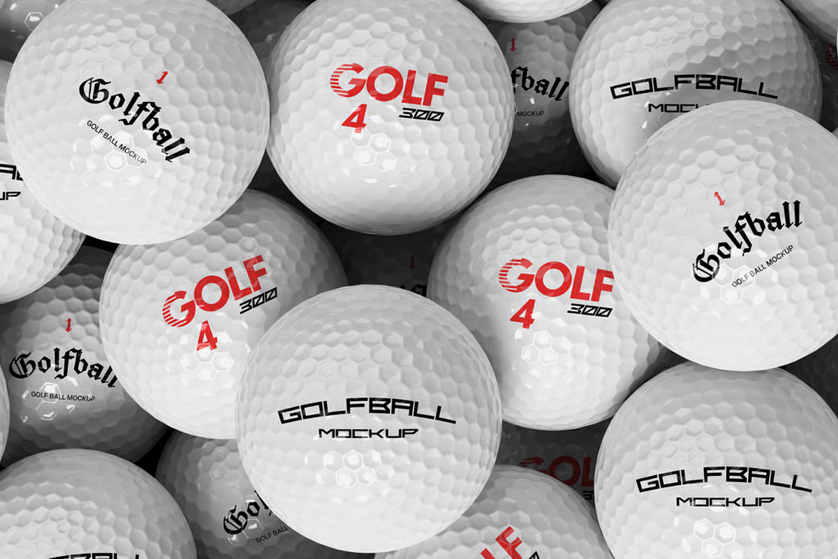 Golf Ball Mockup, a Merchandise Mockup by graphicsauce (Photo 4 of 4)