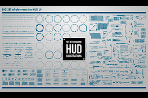 Set Of 16 HUD Illustrations