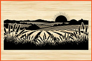 Rural Landscape Silhouette Bundle, an Object Illustration by Designer_Momina (Thumbnail 6 of 8)