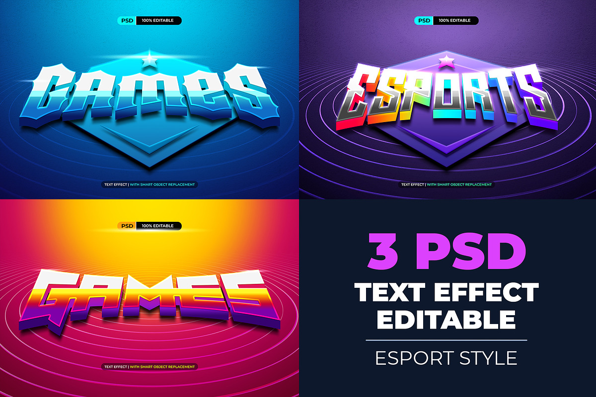 PSD Text Effect - Gaming Style, a Layer Style Add-On by Modaldesain (Photo 1 of 4)