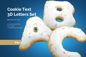 Cookie Text 3D Letters Set
