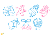Summer Seashell PNG Line Art, a Seasonal Illustration by LemonDesign (Thumbnail 4 of 4)