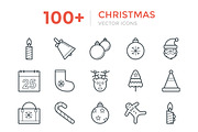 100+ Christmas Vector Icons, an Outline Icon by Vectors Market (Thumbnail 1 of 3)