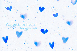 Watercolor hearts