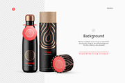 Thermos Bottle with Tube Mockup Set, a Packaging Mockup by HelenStock (Thumbnail 9 of 20)