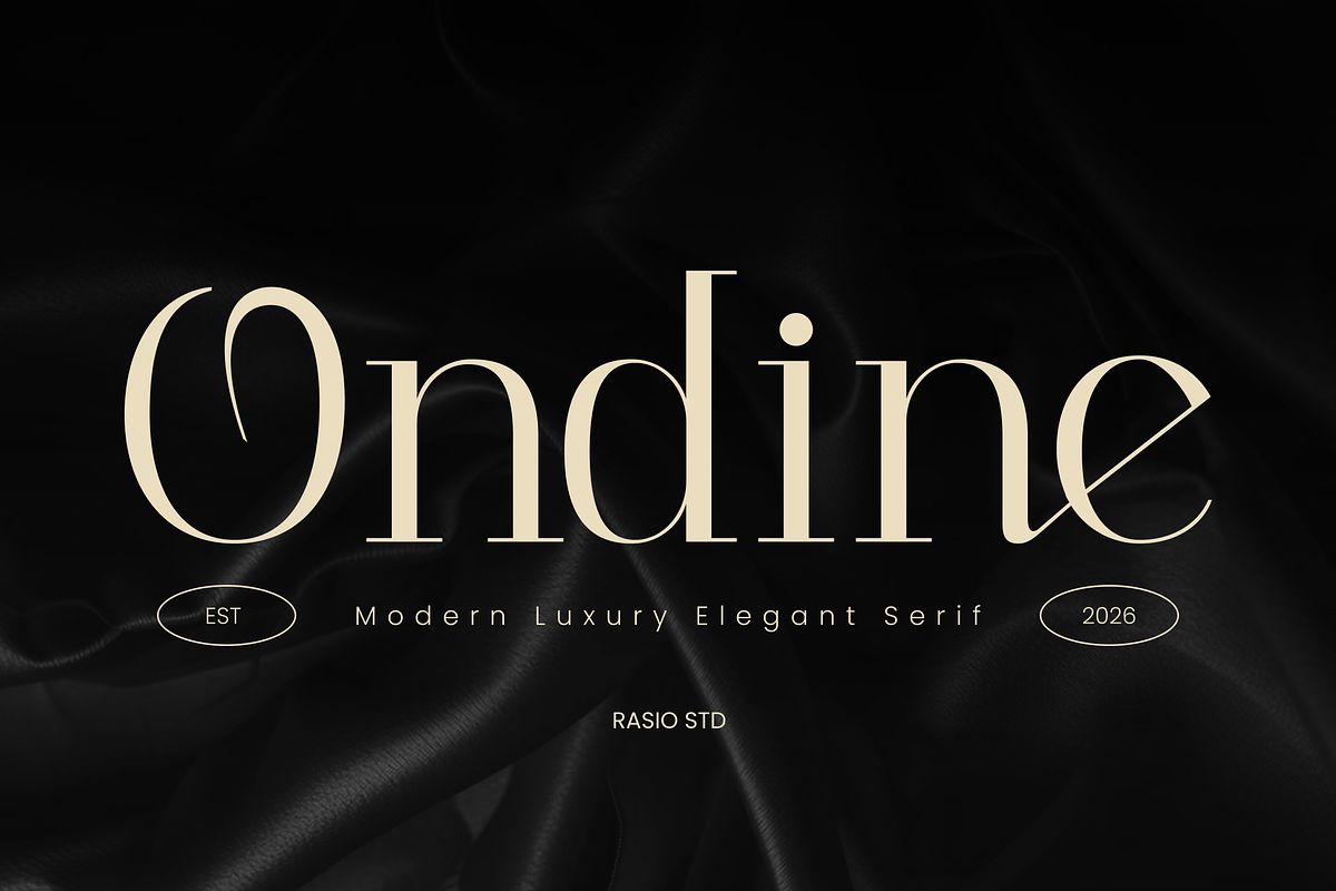 Ondine Modern Luxury Serif Font, a Serif Font by Rasio Studio (Photo 1 of 9)