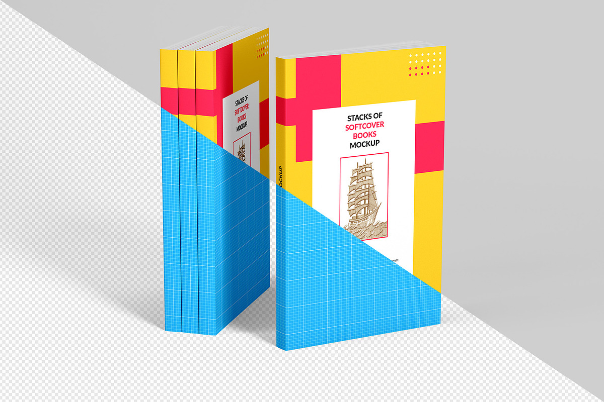 Stacks of Softcover Books Mockup, a Books & Magazine Mockup by Illusiongraphic (Photo 12 of 19)