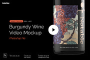 Notable - Burgundy Wine Video Mockup, a Packaging Mockup by Mocku (Thumbnail 2 of 14)