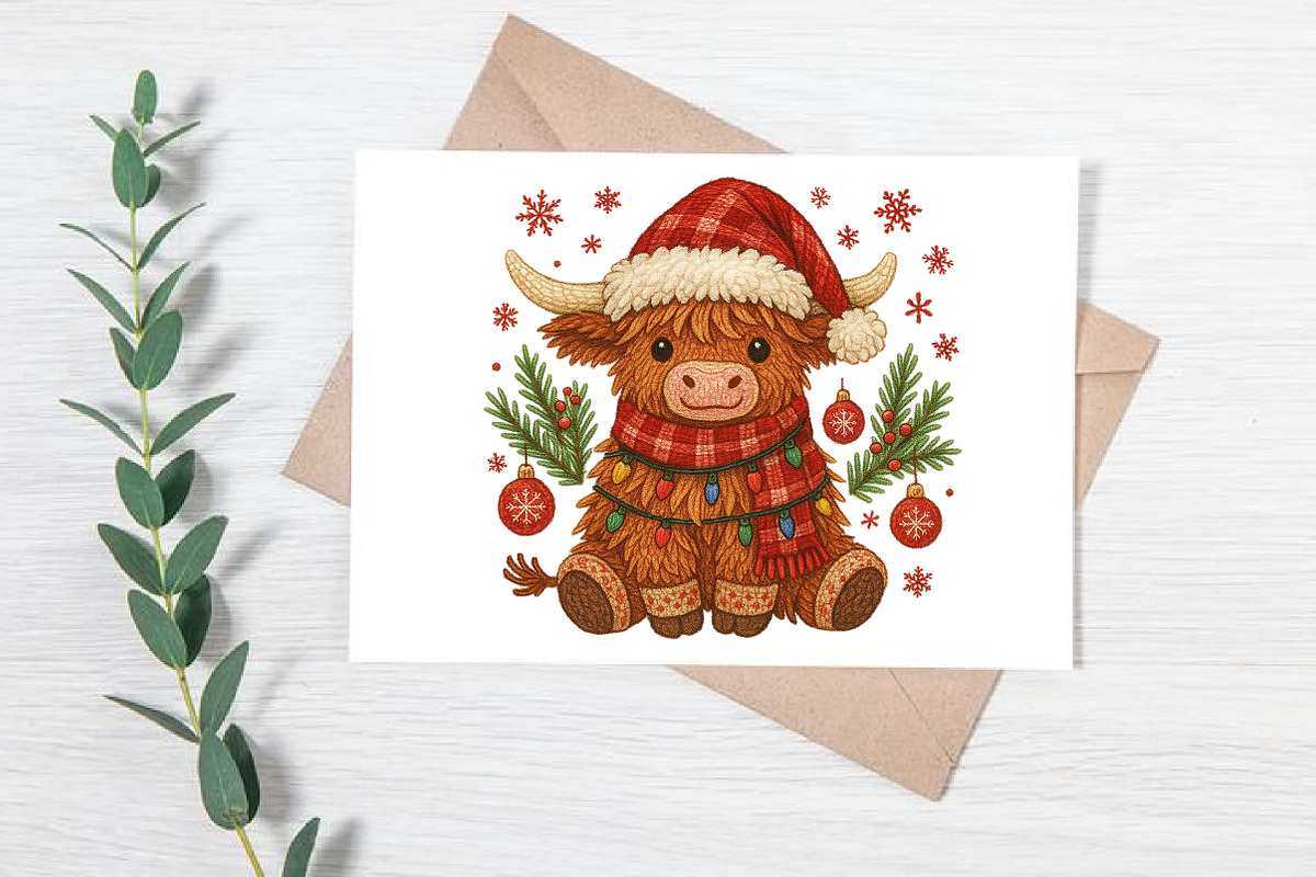 Retro Patchwork Crochet Highland Cow, an Icon by Canvas Craft (Photo 3 of 5)