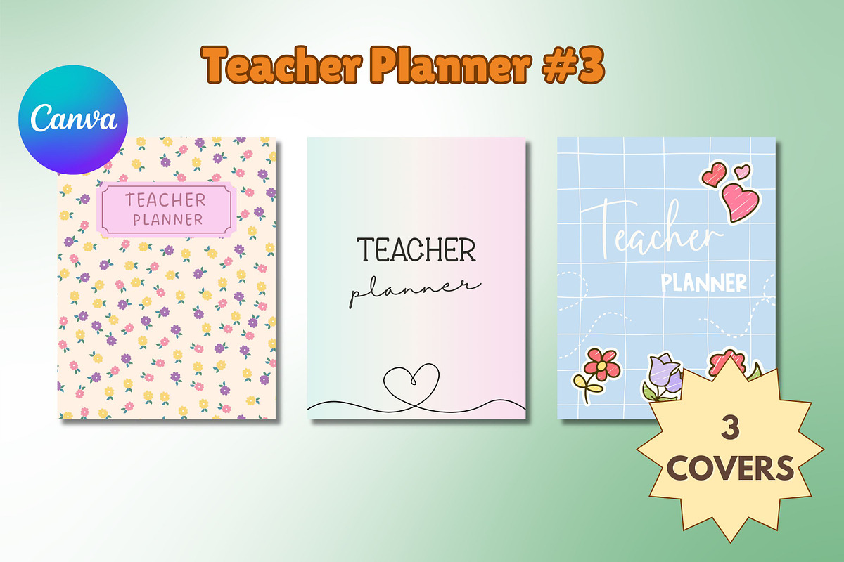 Teacher Planner #3 - Canva Template, a Templates & Theme by Adalin Shop (Photo 2 of 16)