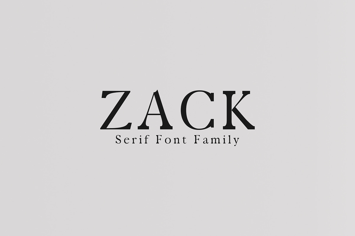 Zack Serif 4 Font Family Pack