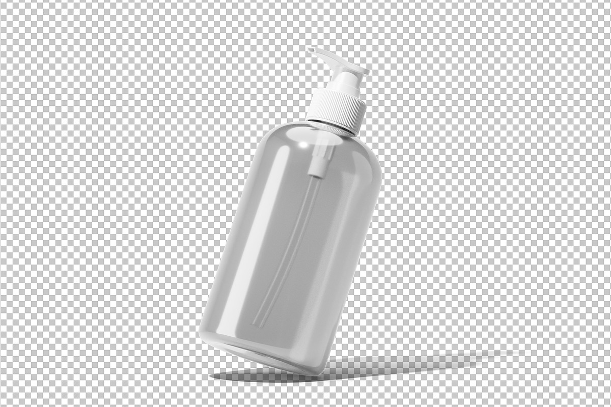 Amber Pump Bottle Mockup, a Cups & Container Mockup by Akebareee (Photo 2 of 3)