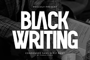 Black Writing - Condensed Sans Serif, a Sans Serif Font by Pian45 Studio (Thumbnail 1 of 8)