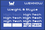 High tech font, a Font by weknow (Thumbnail 7 of 8)