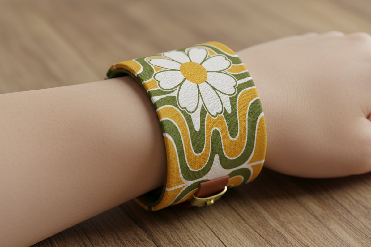 Retro Daisy Flower Pattern, a Person Illustration by Designer_Momina (Photo 4 of 4)