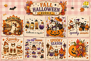 Cute Fall Ghost Halloween Png Bundle, a Seasonal Illustration by Daisy Design (Thumbnail 1 of 23)