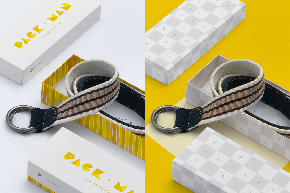 Rectangular Gift Box Mockup 01, a Packaging Mockup by Ktyellow (Photo 2 of 2)
