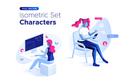 Isometric illustration kit - People, a Templates & Theme by Formfrom (Thumbnail 31 of 34)