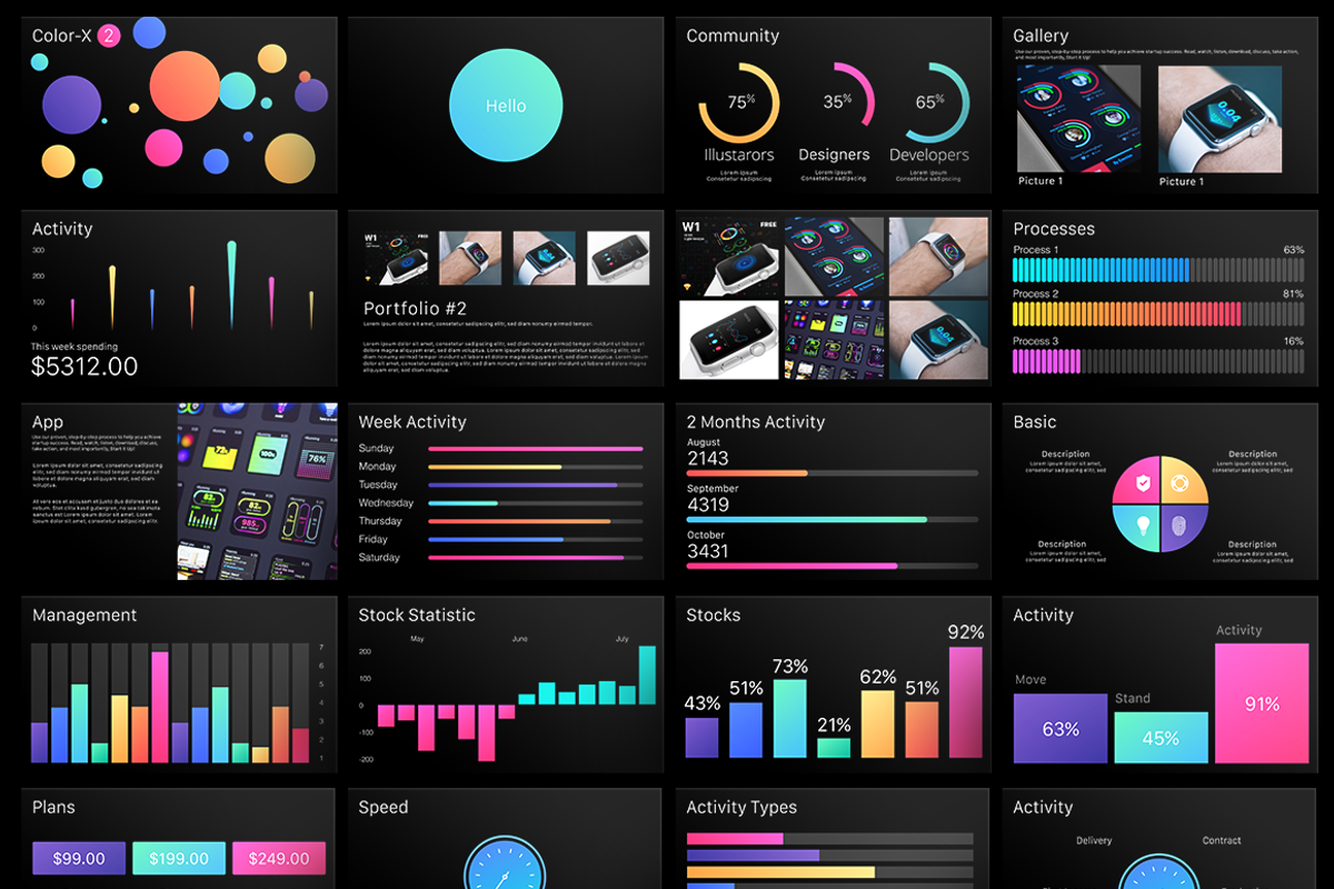 Color-X 2 Keynote Template, a Presentation Template by Yuriy Kondratkov (Photo 5 of 6)