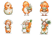 Watercolor Funny Easter Clipart, an Illustration by Sublimation Artist (Thumbnail 5 of 7)