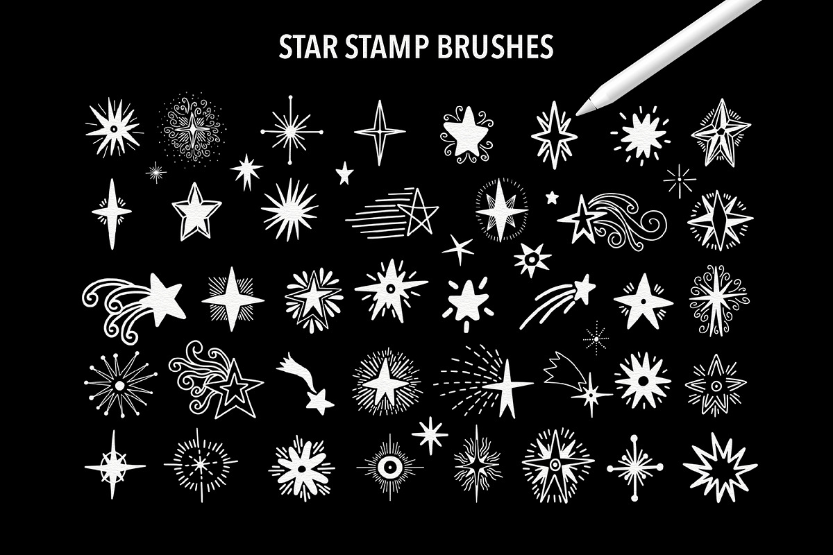 La Luna-stamp brush Procreate, a Brush Add-On by Moonflora (Photo 6 of 9)