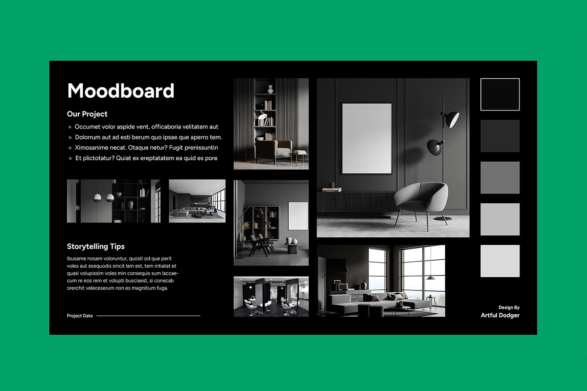 Minimalist Interior Design Moodboard, an UI Kit Template by MightyDesign (Photo 5 of 8)