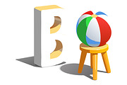 A-Z 3D Alphabet with Cute Character, a Graphic by Creative_View (Thumbnail 8 of 28)