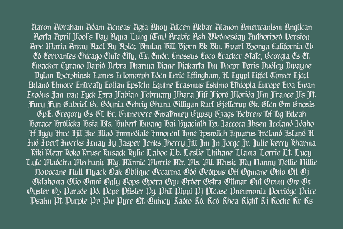 Monmouth Font - Handdrawn preview 4