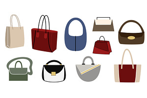 Set of womens bags., an Object Illustration by Tati_Kli